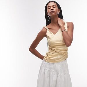 & Other Stories Light Yellow Sleeveless Blouse